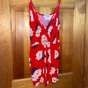 red floral romper